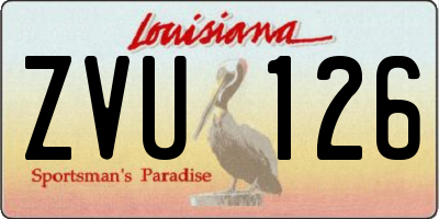 LA license plate ZVU126