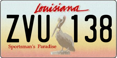 LA license plate ZVU138