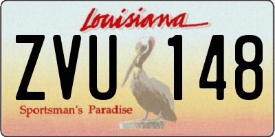 LA license plate ZVU148
