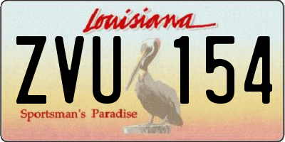 LA license plate ZVU154