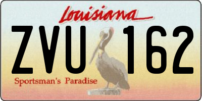 LA license plate ZVU162