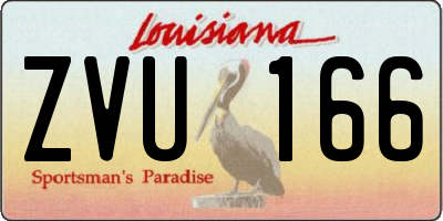 LA license plate ZVU166