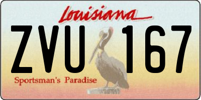 LA license plate ZVU167