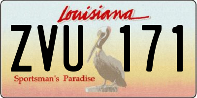 LA license plate ZVU171