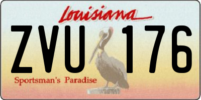 LA license plate ZVU176