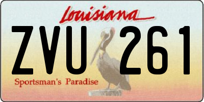 LA license plate ZVU261