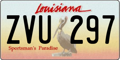 LA license plate ZVU297