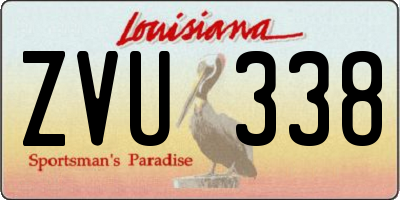 LA license plate ZVU338