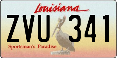LA license plate ZVU341