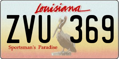 LA license plate ZVU369