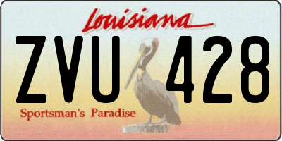 LA license plate ZVU428