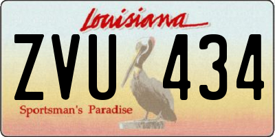 LA license plate ZVU434