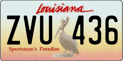 LA license plate ZVU436