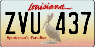 LA license plate ZVU437