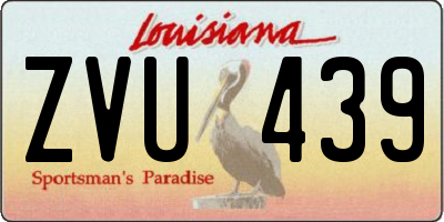 LA license plate ZVU439