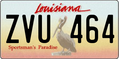 LA license plate ZVU464
