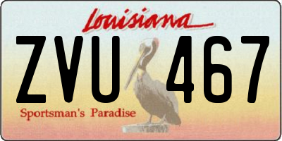 LA license plate ZVU467
