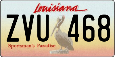 LA license plate ZVU468