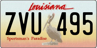 LA license plate ZVU495