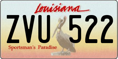 LA license plate ZVU522