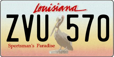 LA license plate ZVU570