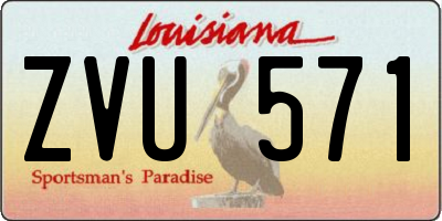 LA license plate ZVU571