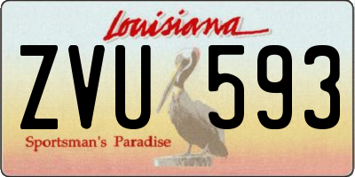 LA license plate ZVU593