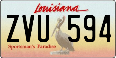 LA license plate ZVU594