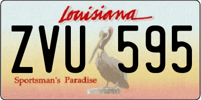 LA license plate ZVU595