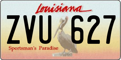 LA license plate ZVU627