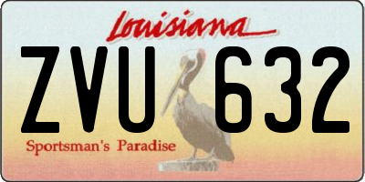 LA license plate ZVU632