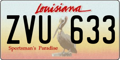 LA license plate ZVU633