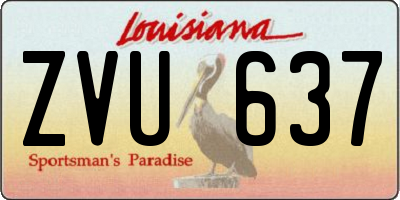 LA license plate ZVU637