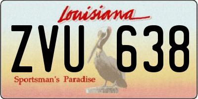 LA license plate ZVU638