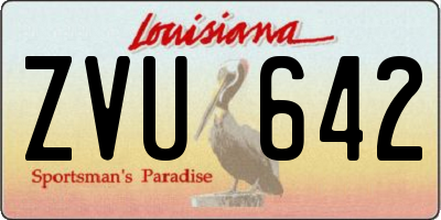 LA license plate ZVU642