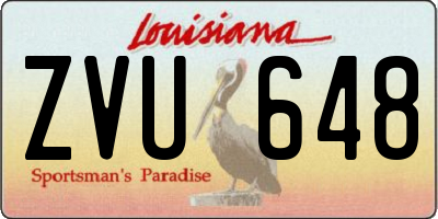 LA license plate ZVU648