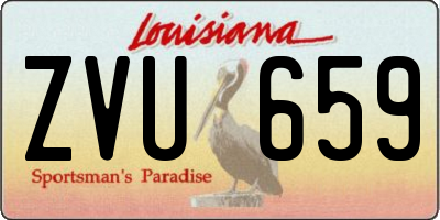 LA license plate ZVU659