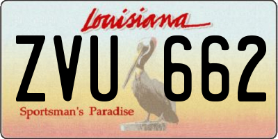 LA license plate ZVU662