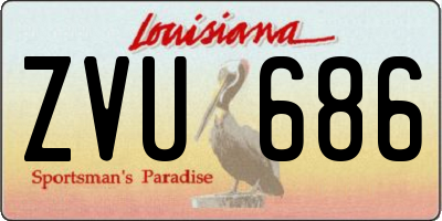 LA license plate ZVU686