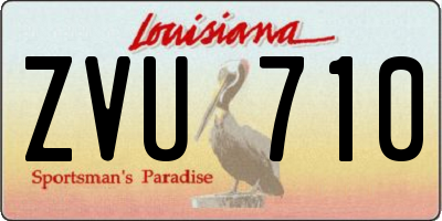 LA license plate ZVU710