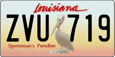 LA license plate ZVU719