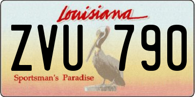 LA license plate ZVU790