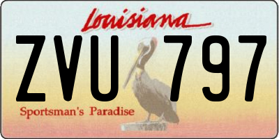 LA license plate ZVU797