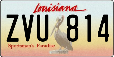 LA license plate ZVU814