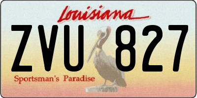 LA license plate ZVU827