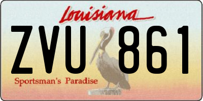 LA license plate ZVU861