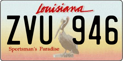 LA license plate ZVU946