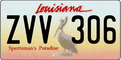 LA license plate ZVV306