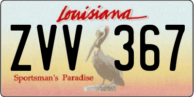 LA license plate ZVV367