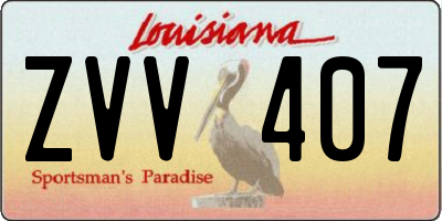 LA license plate ZVV407